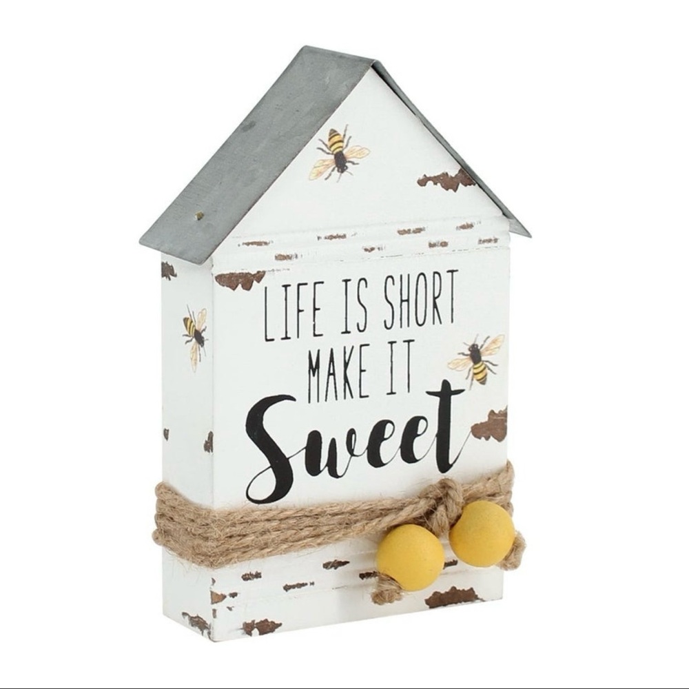 Life is short make it sweet house decorative block by “Collins”